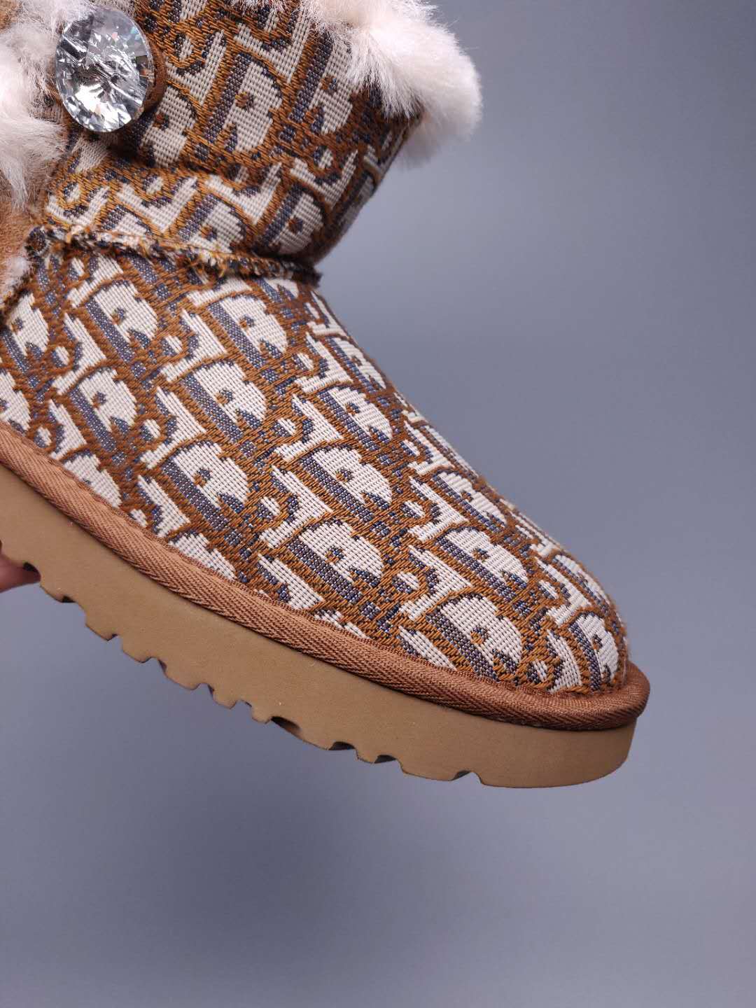Chestnut Fabric-Textured Shoes | Statement Style – In Stock