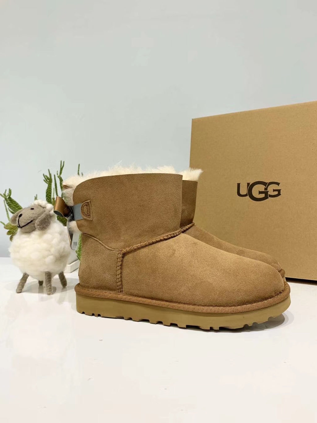 Chestnut Bow Shimmer Boots | Mukosi Winter Collection – In Stock