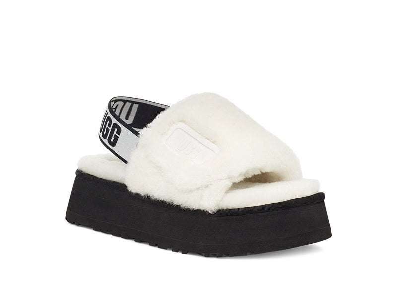 White Disco Fluffy Sandals | In Stock