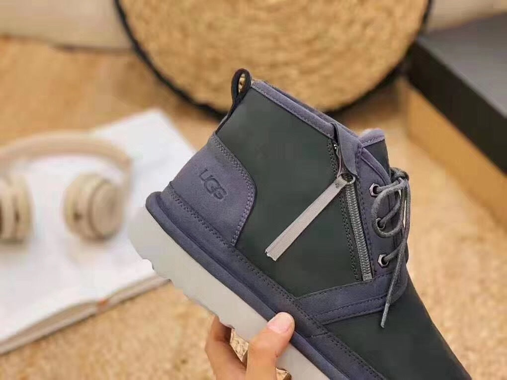 Dark Grey Neum Zip-Up Shoes | Upgraded Edition