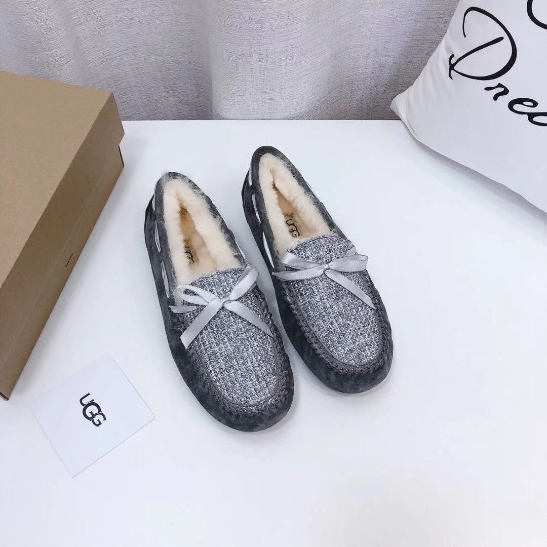 Grey Women's Driving Loafers | Elegant Chic Style