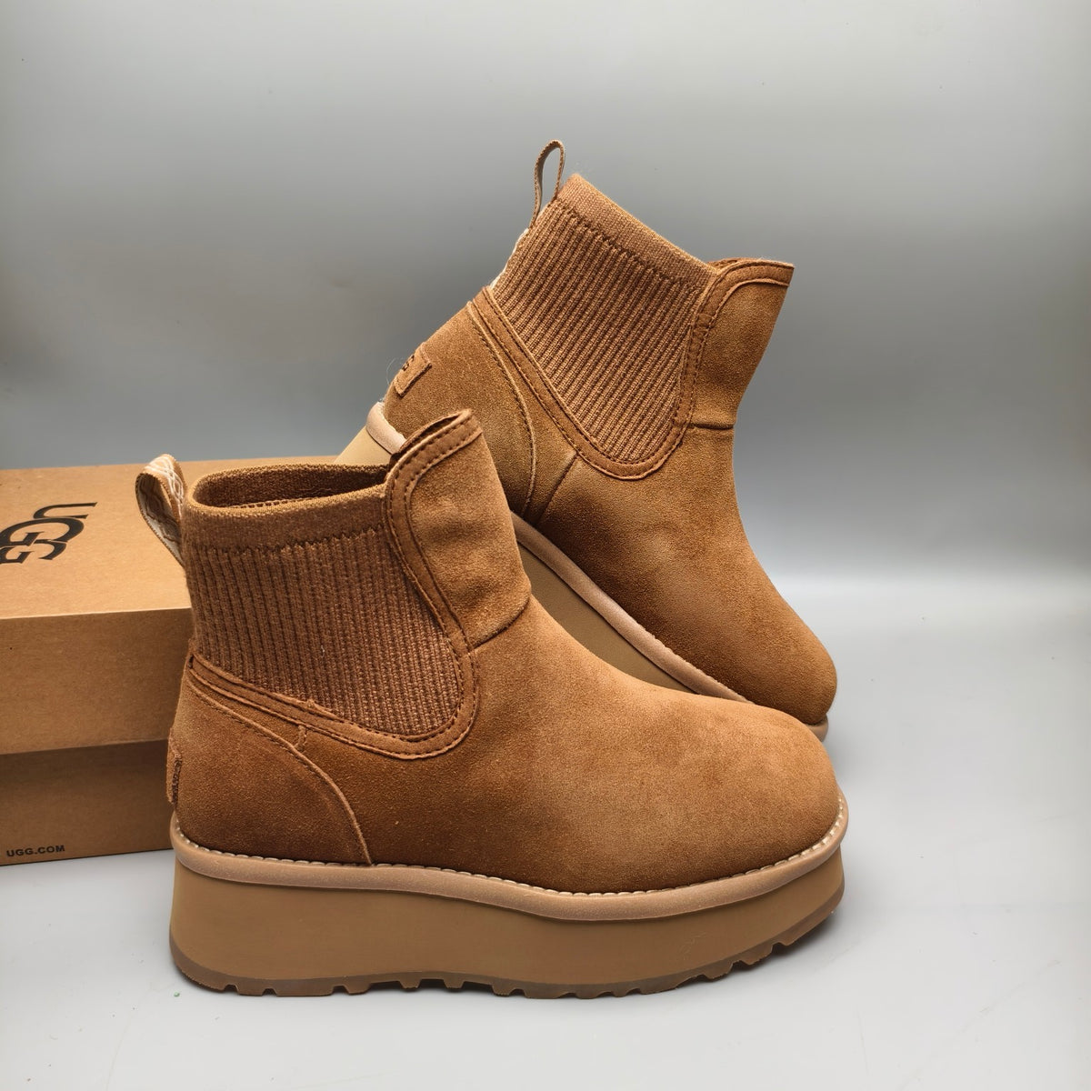 Chestnut 5cm Chunky Platform Fashion Sneakers | In Stock