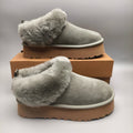 Green Chunky Sole Suede Slip-On Lazy Shoes | In Stock