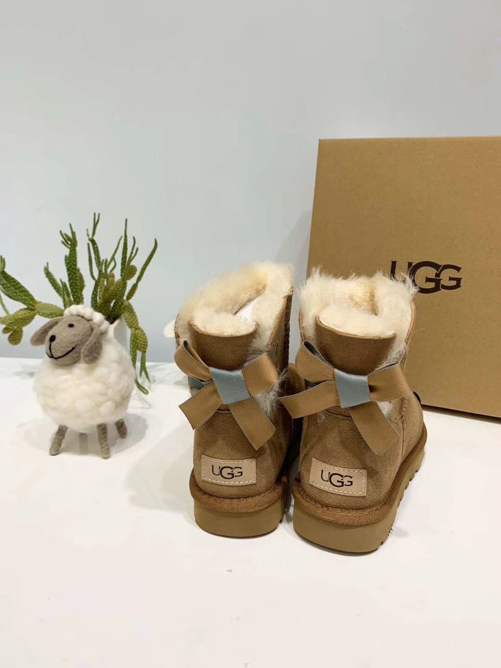 Chestnut Bow Shimmer Boots | Mukosi Winter Collection – In Stock