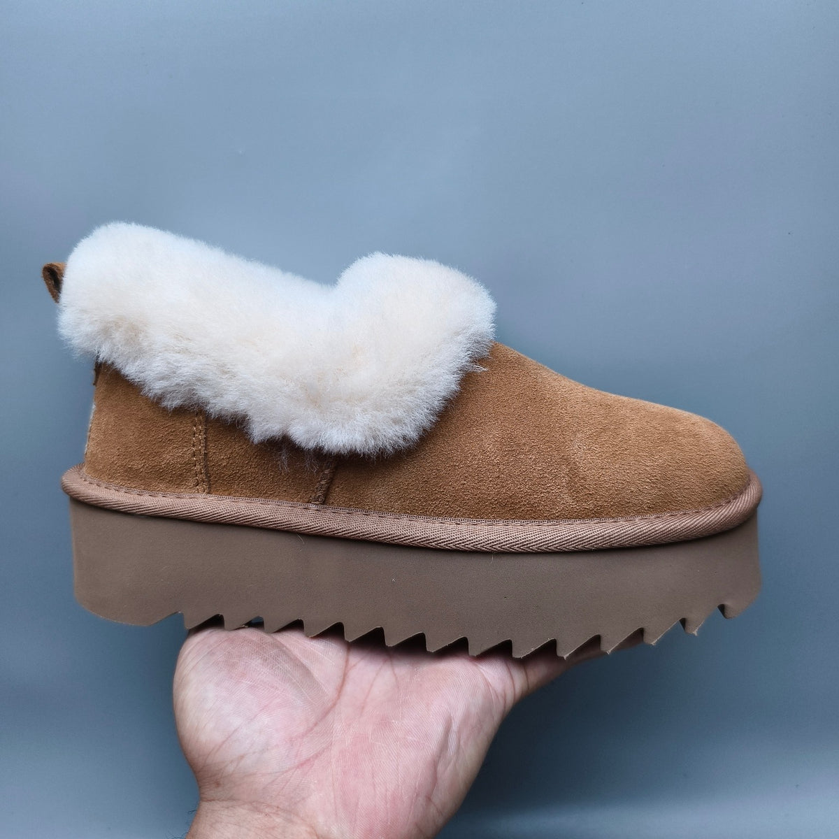 Chestnut Casual Shoes | Chunky Platform Style – In Stock
