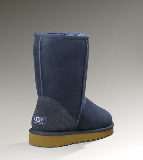 Navy Blue New Classic Short Boots | Stain-Resistant – In Stock