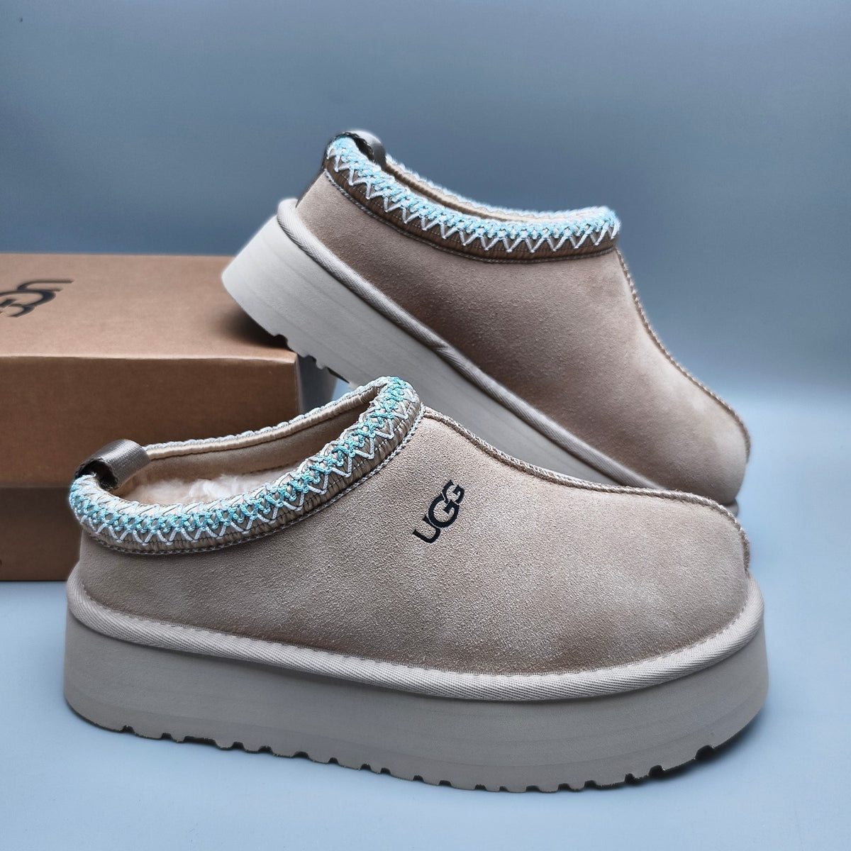 Beige Ethnic Style Chunky Platform Casual Shoes | In Stock