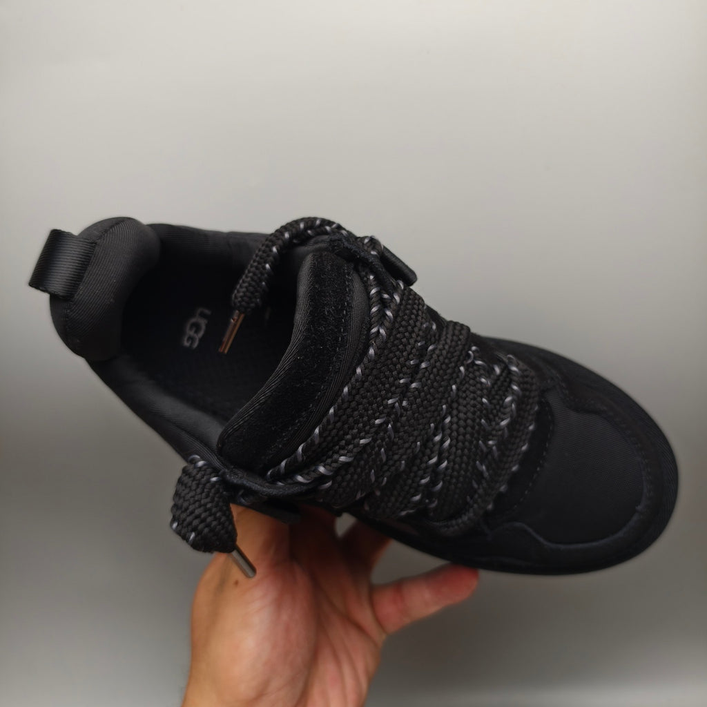Black Chunky Dad Sneakers | Lace-Up Casual Style – In Stock
