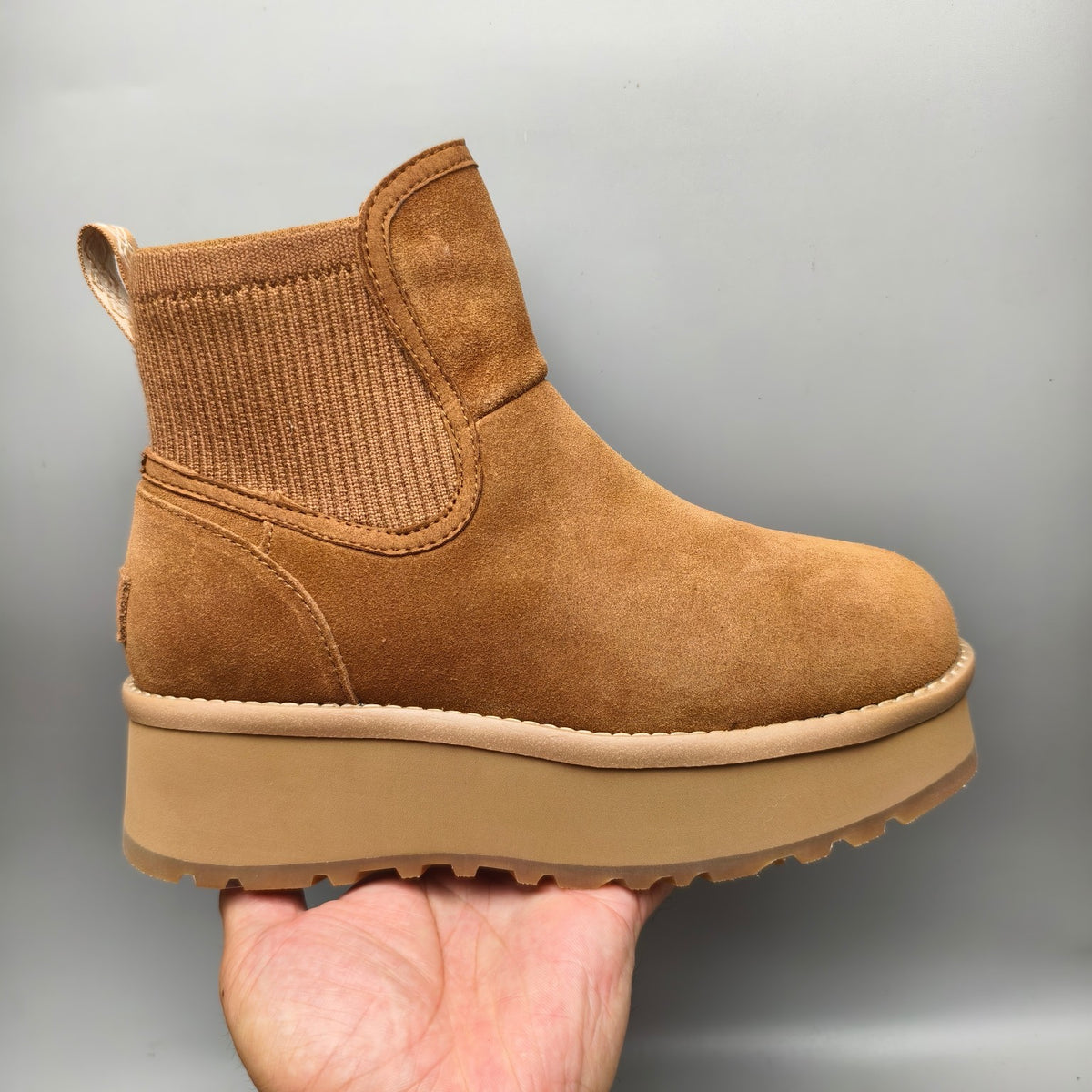Chestnut 5cm Chunky Platform Fashion Sneakers | In Stock