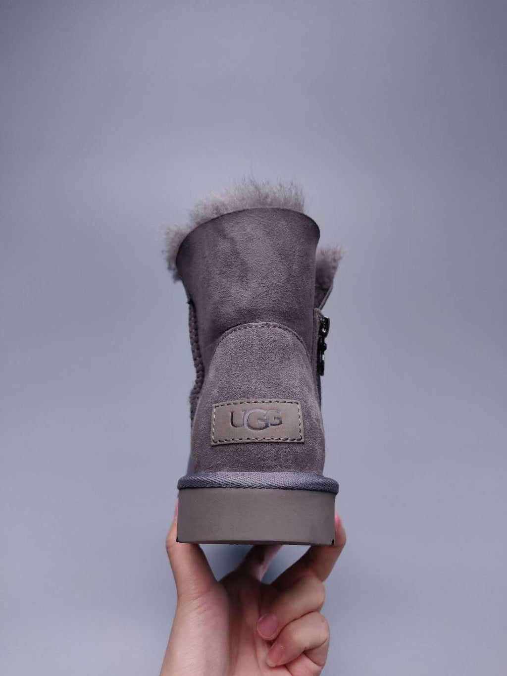 Grey Side Zip Ankle Boots | In Stock