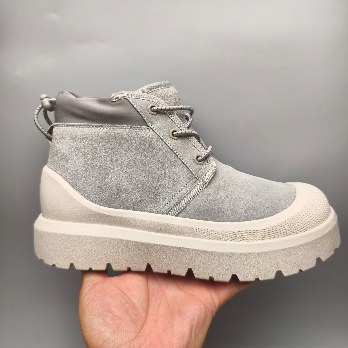 Light Grey Casual Shoes | High-Top Street Style – In Stock