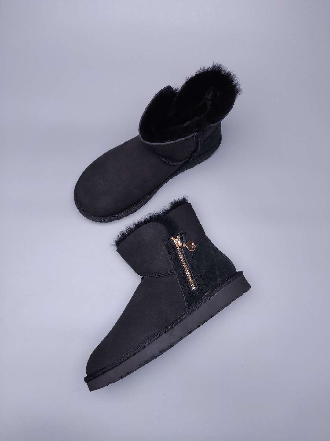Black Side Zip Ankle Boots | In Stock