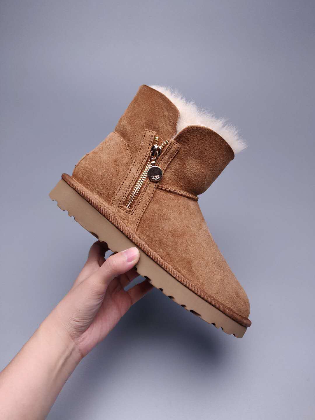 Chestnut Side Zip Ankle Boots | In Stock