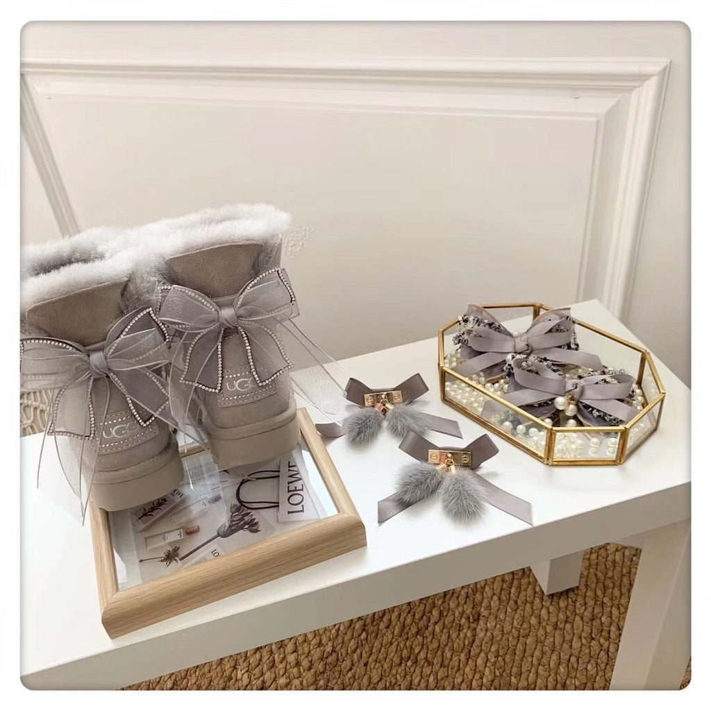 Diamond Grey Snow Boots | Three-Way Styling – Model 6503