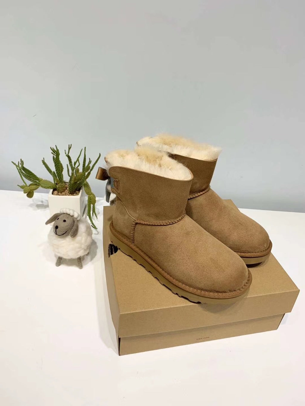 Chestnut Bow Shimmer Boots | Mukosi Winter Collection – In Stock