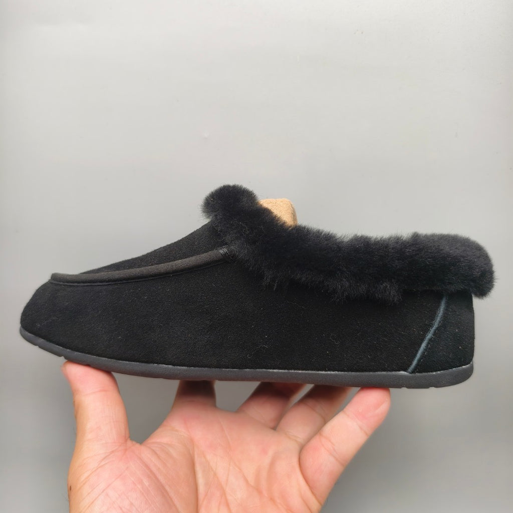 Black Slip-On Casual House Shoes | In Stock