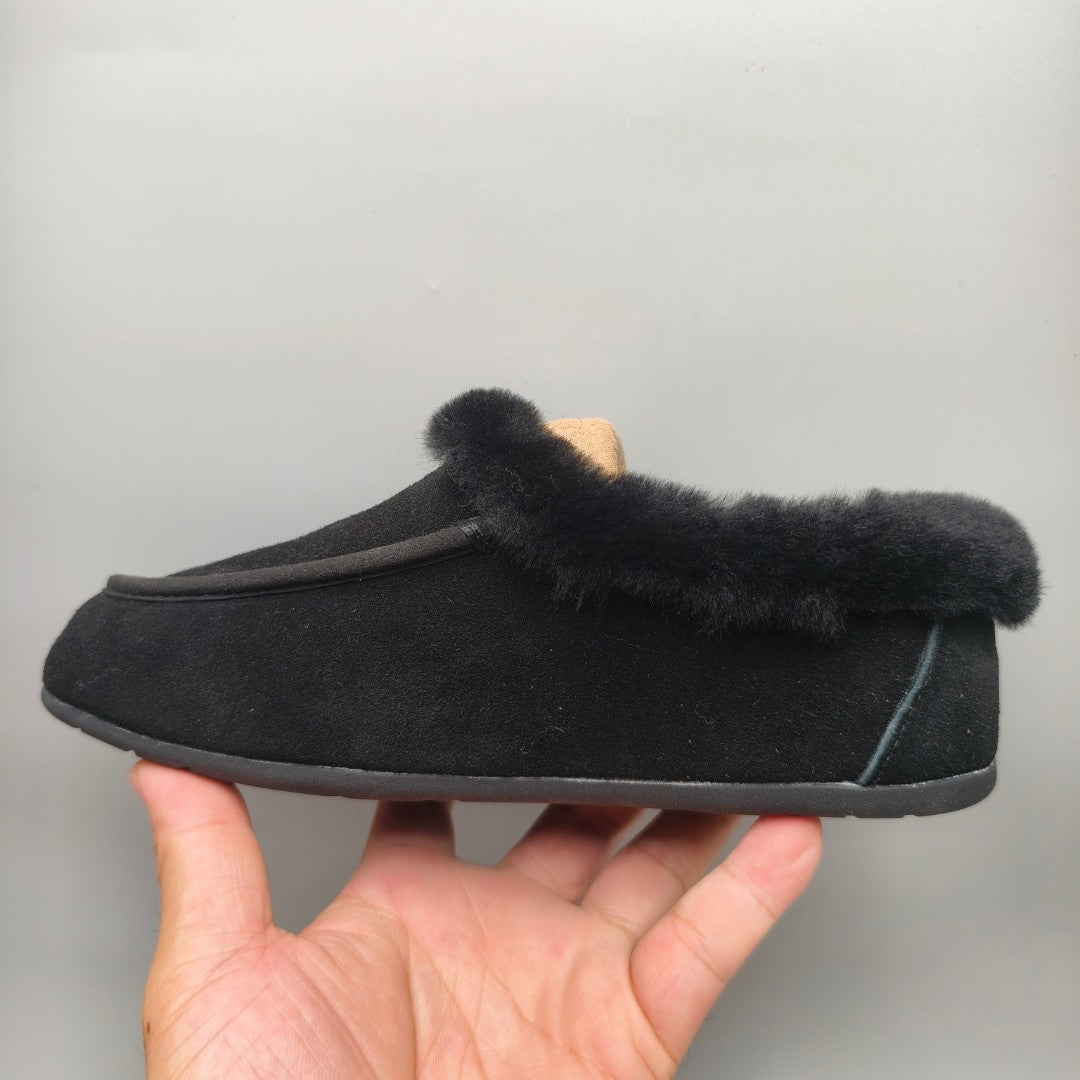 Black Slip-On Casual House Shoes | In Stock