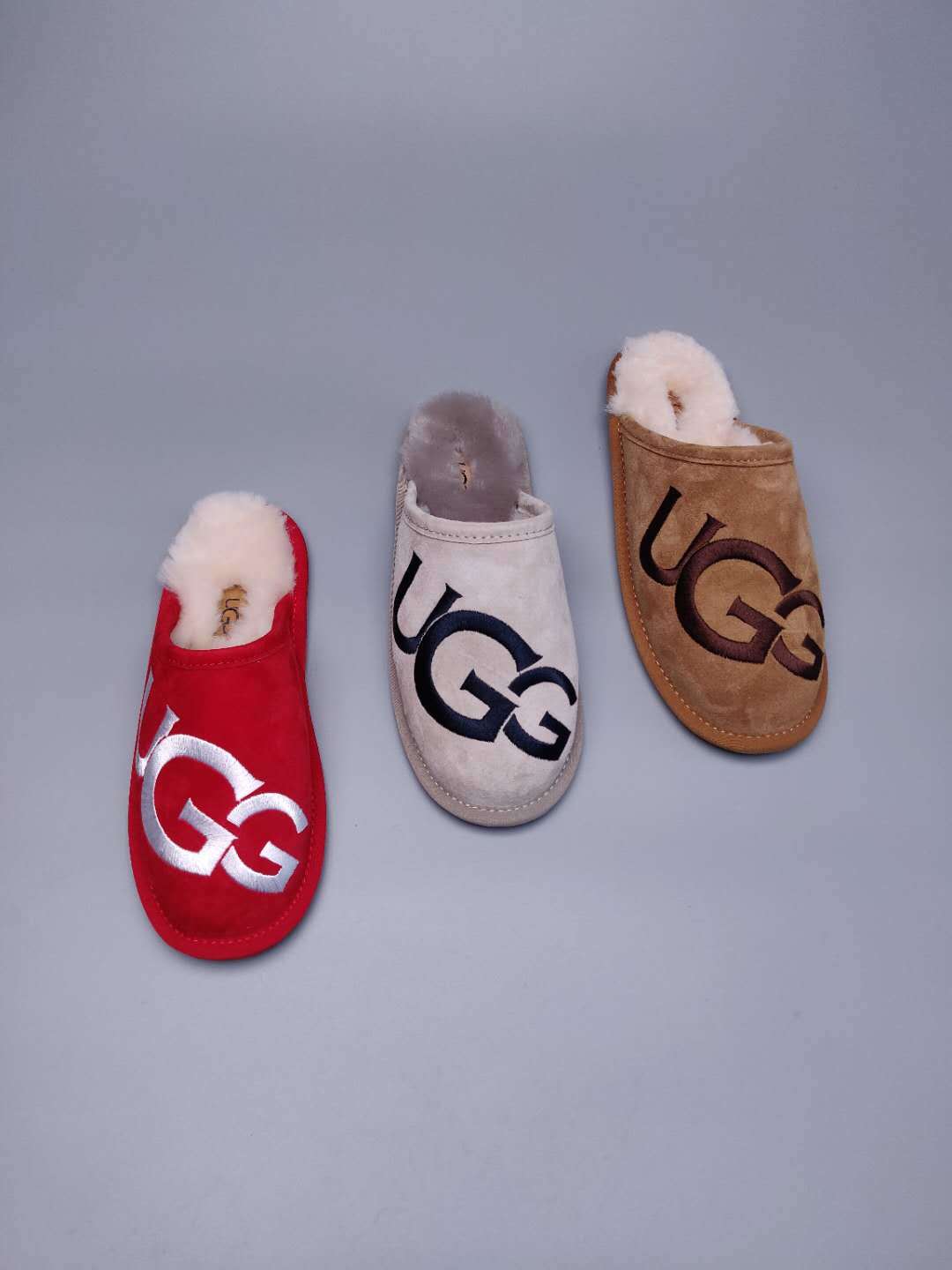 Red Designer-Style Indoor Slippers | G Logo House Shoes – In Stock