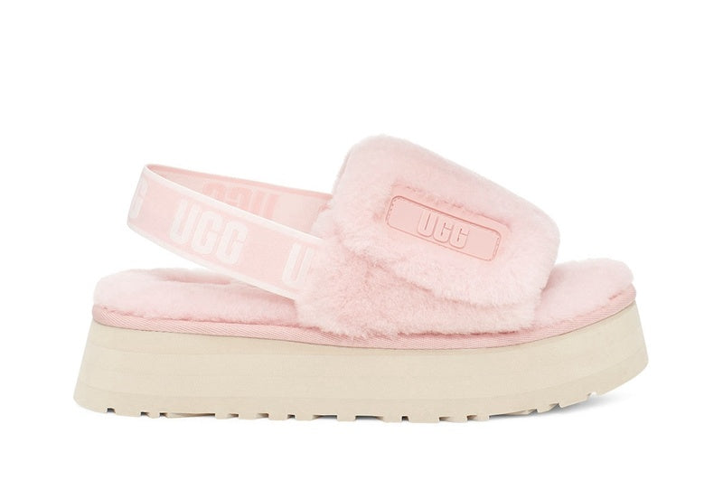 Pink Disco Fluffy Sandals | In Stock
