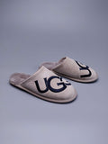 Grey Designer-Style Indoor Slippers | G Logo House Shoes – In Stock