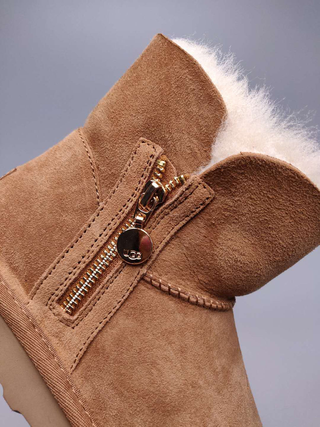 Chestnut Side Zip Ankle Boots | In Stock