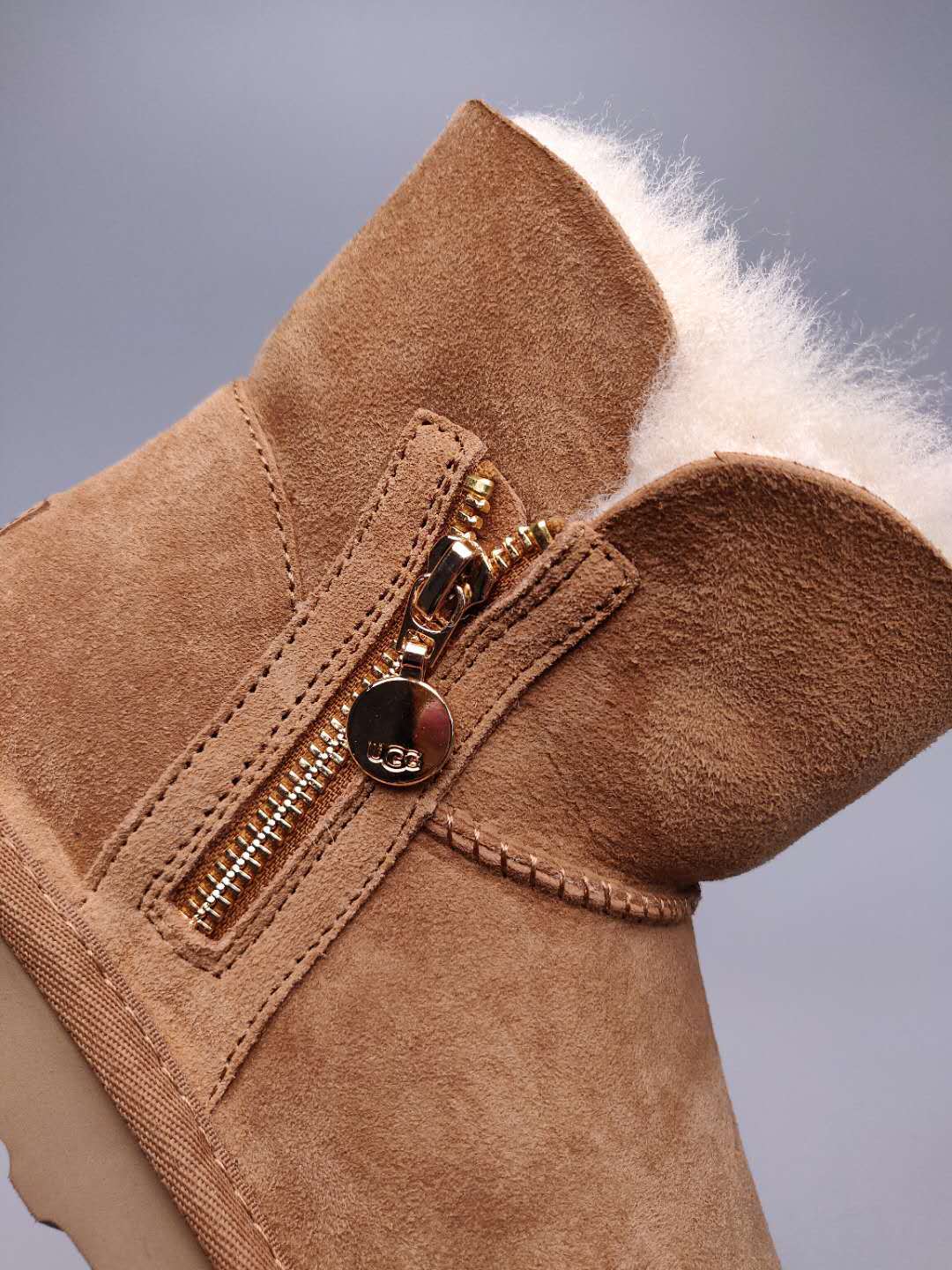 Chestnut Side Zip Ankle Boots | In Stock