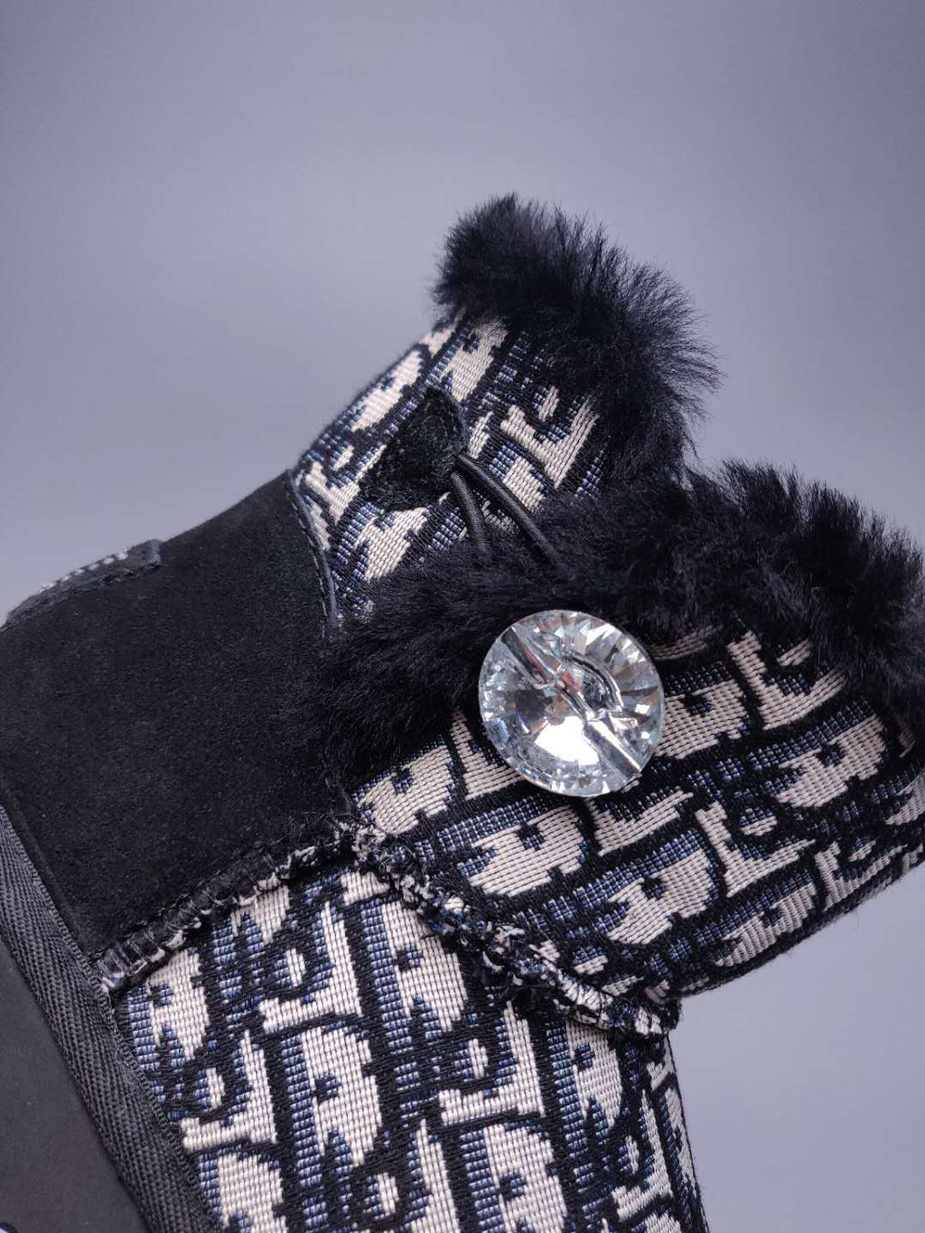 Black Fabric-Textured Shoes | Statement Style – In Stock