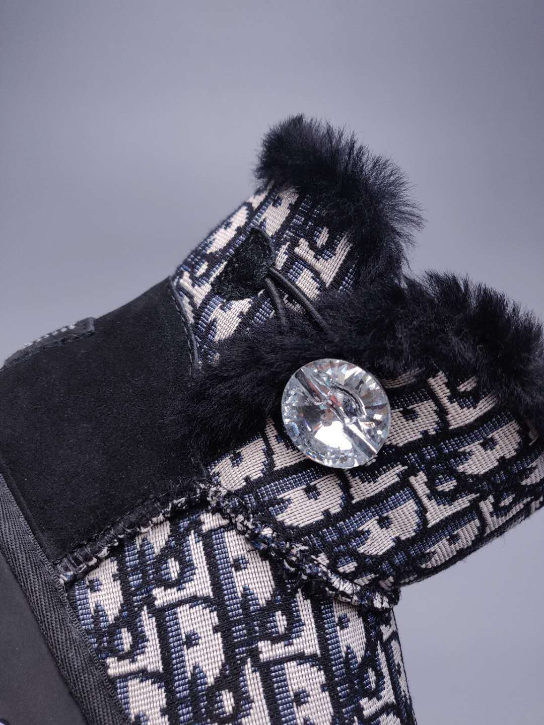 Black Fabric-Textured Shoes | Statement Style – In Stock