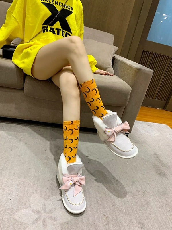 Creamy White Daisy Shoes | Chain & Ribbon Details – In Stock