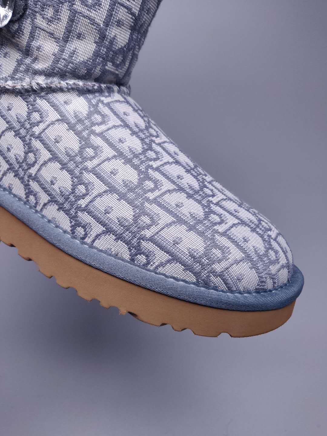 Grey Fabric-Textured Shoes | Statement Style – In Stock