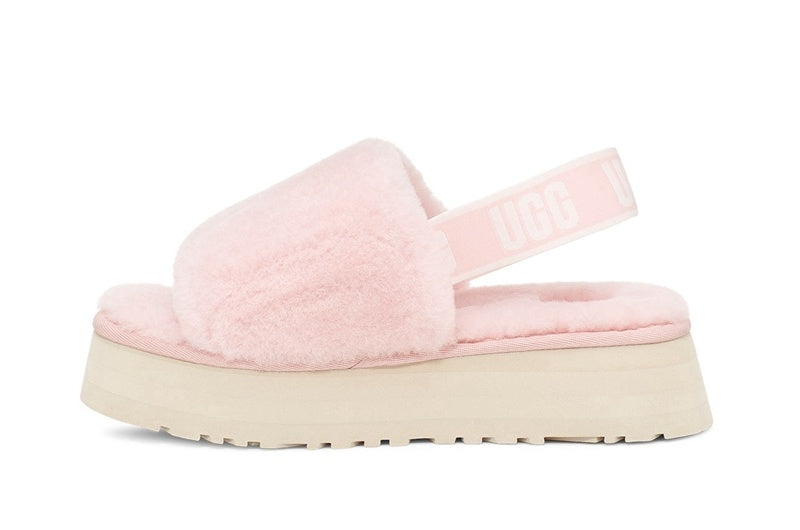 Pink Disco Fluffy Sandals | In Stock