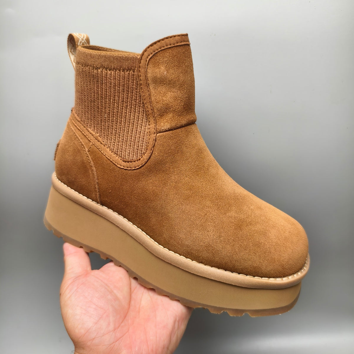 Chestnut 5cm Chunky Platform Fashion Sneakers | In Stock