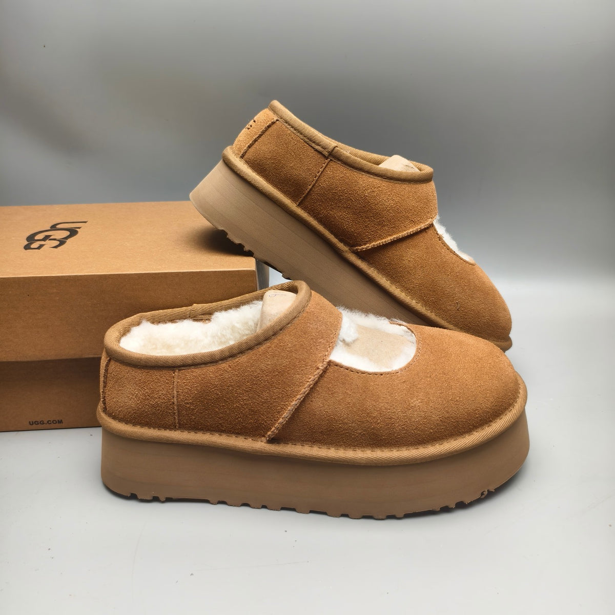 Chestnut Mary Jane Shoes | Chunky Platform Style – In Stock