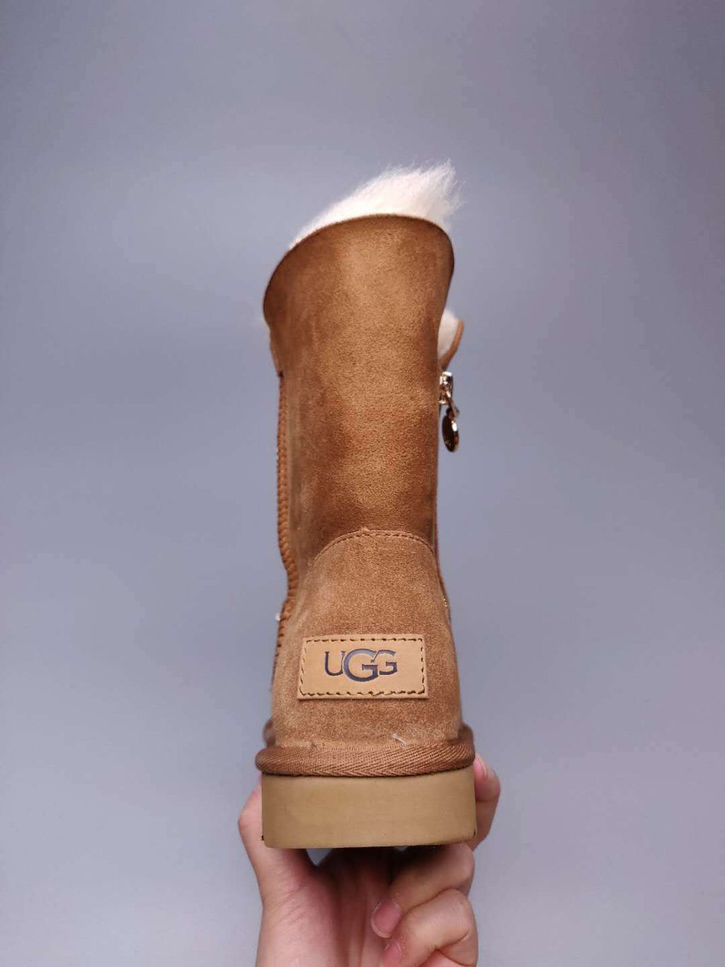 Chestnut Side Zip Mid-Calf Boots | In Stock