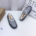 Grey Women's Driving Loafers | Elegant Chic Style