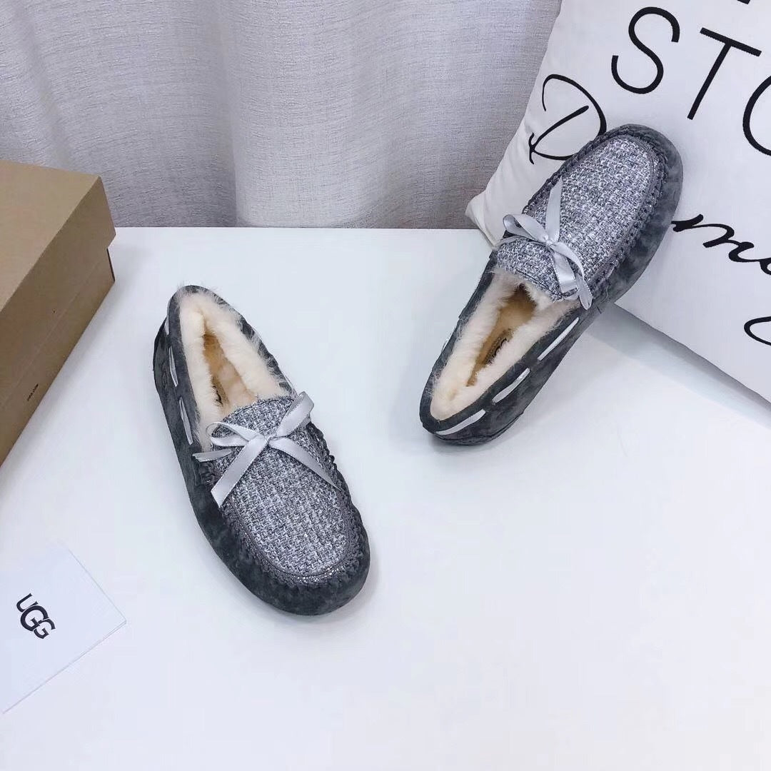 Grey Women's Driving Loafers | Elegant Chic Style