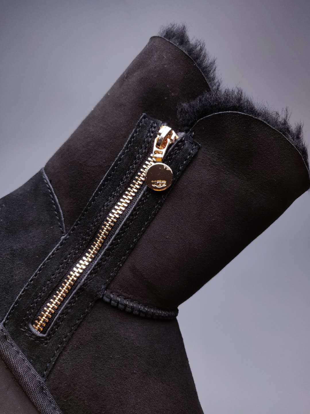 Black Side Zip Mid-Calf Boots | In Stock