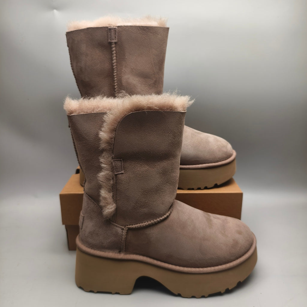 Walnut Wedge Chunky Platform Mid-Calf Fashion Boots | Women – In Stock
