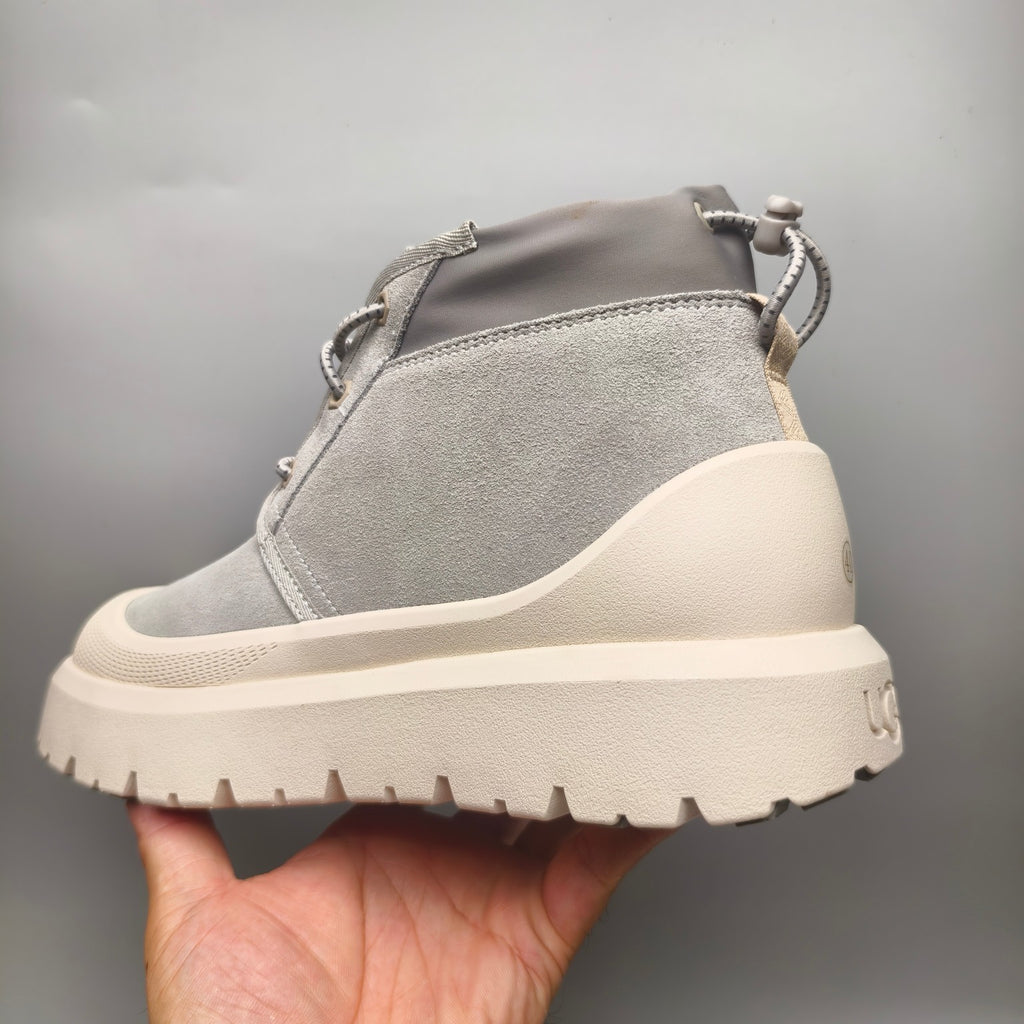 Light Grey Casual Shoes | High-Top Street Style – In Stock
