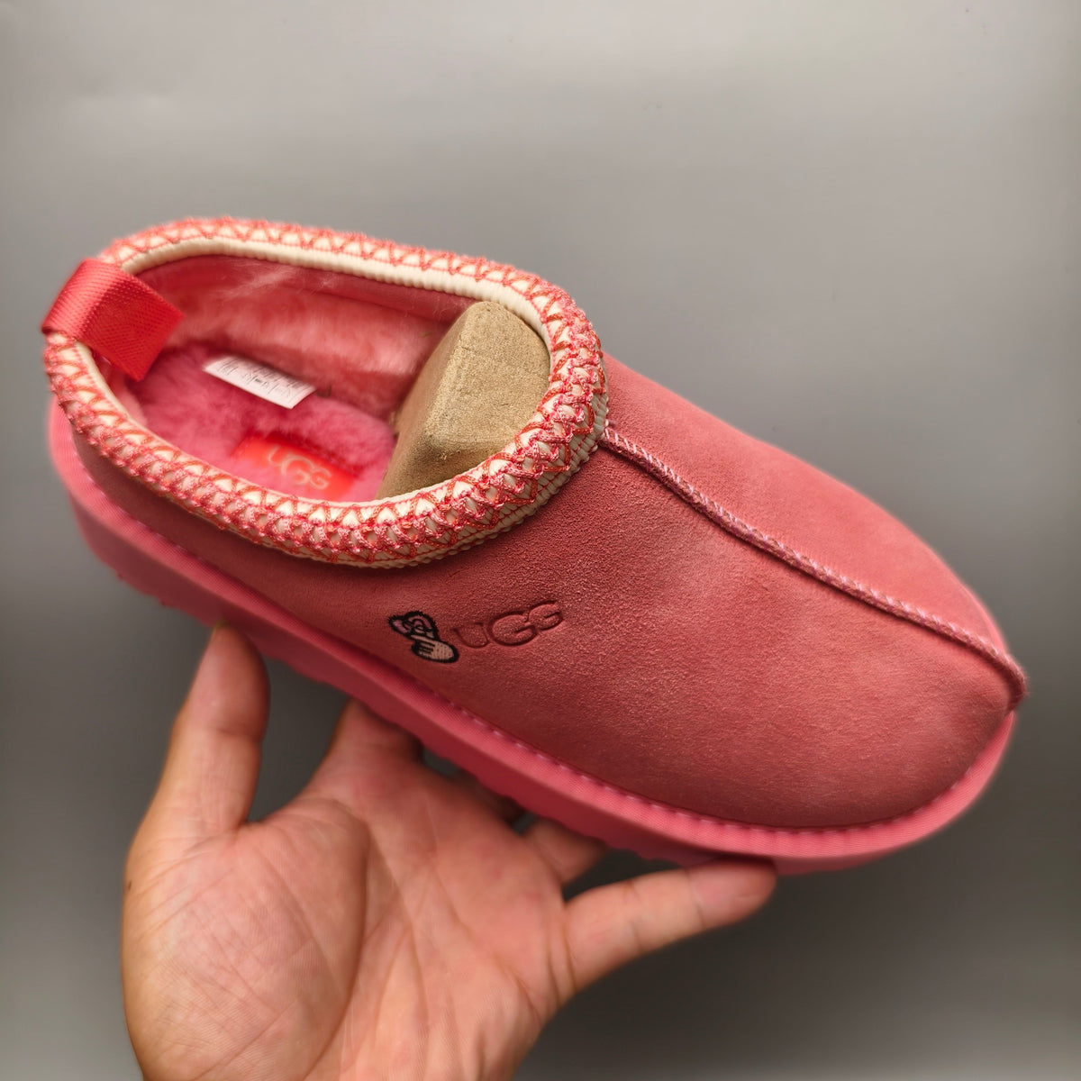 Rose Red Ethnic Style Chunky Platform Casual Shoes | In Stock