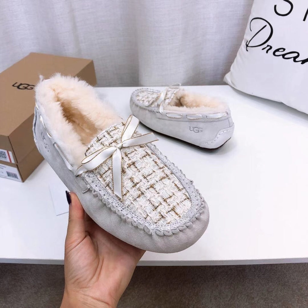 Pearl White Women's Driving Loafers | Elegant Chic Style