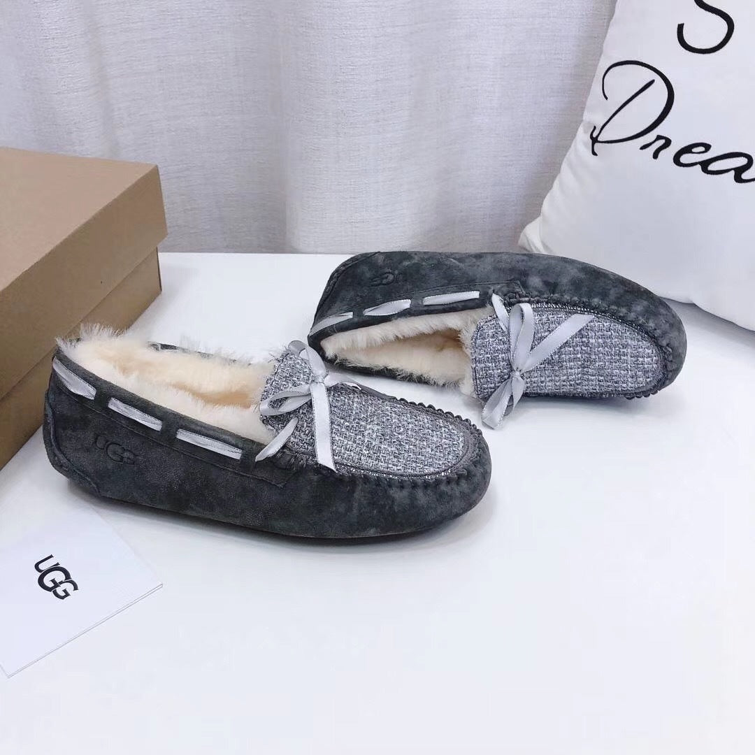 Grey Women's Driving Loafers | Elegant Chic Style