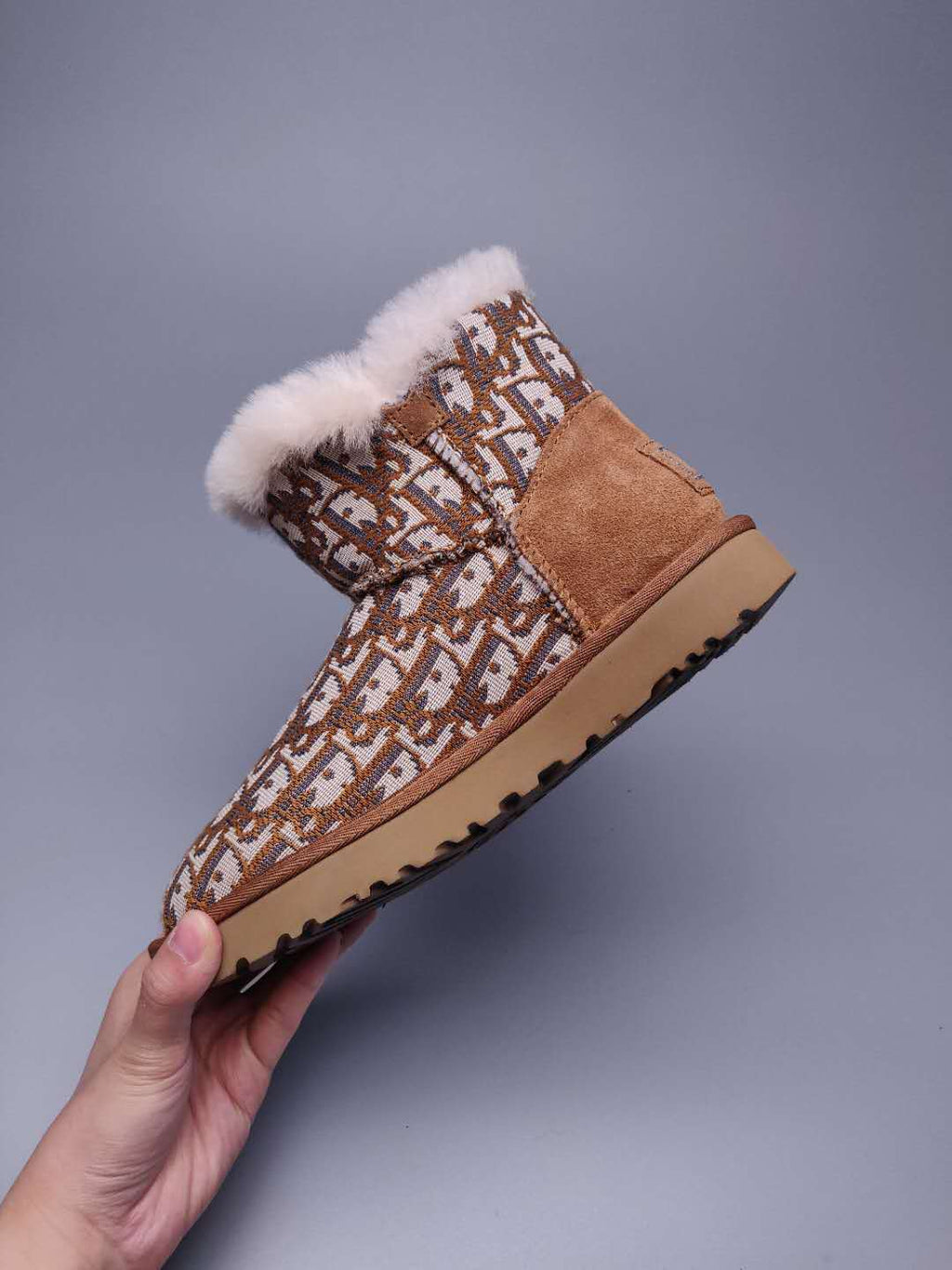 Chestnut Fabric-Textured Shoes | Statement Style – In Stock
