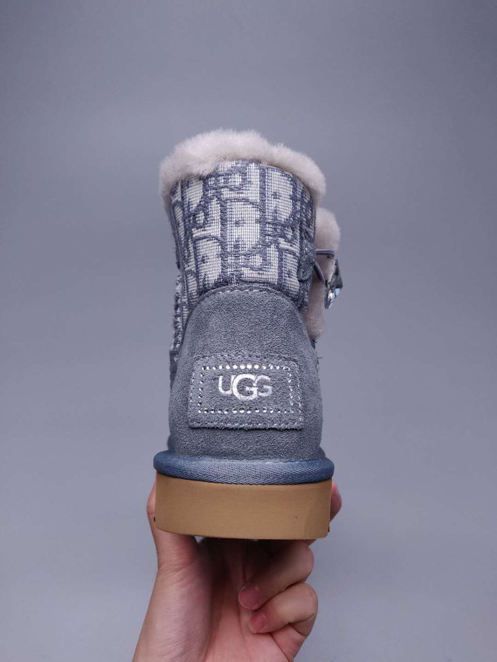 Grey Fabric-Textured Shoes | Statement Style – In Stock