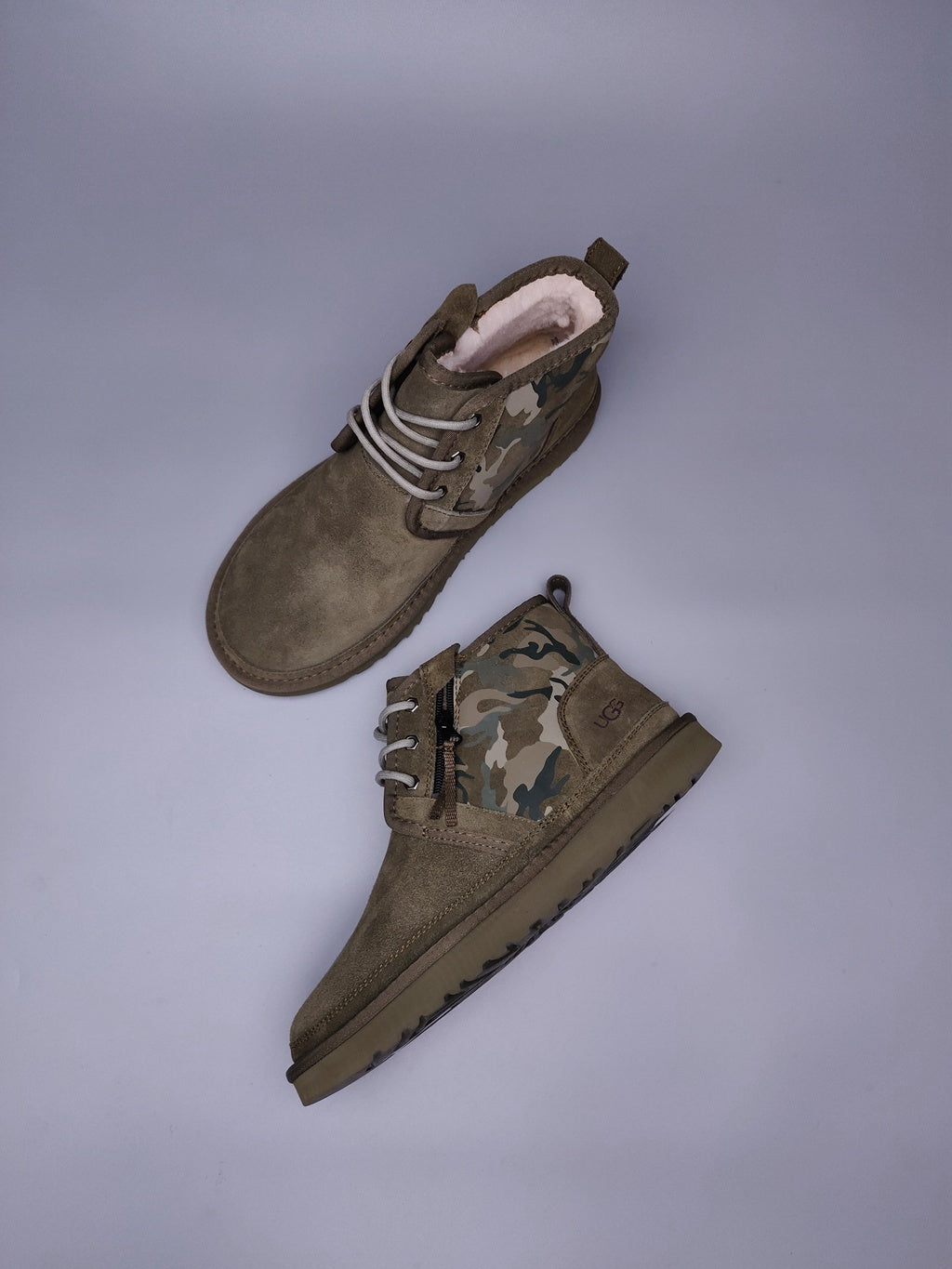 Army Green Men's Shoes | Colorblock Camo Style – In Stock