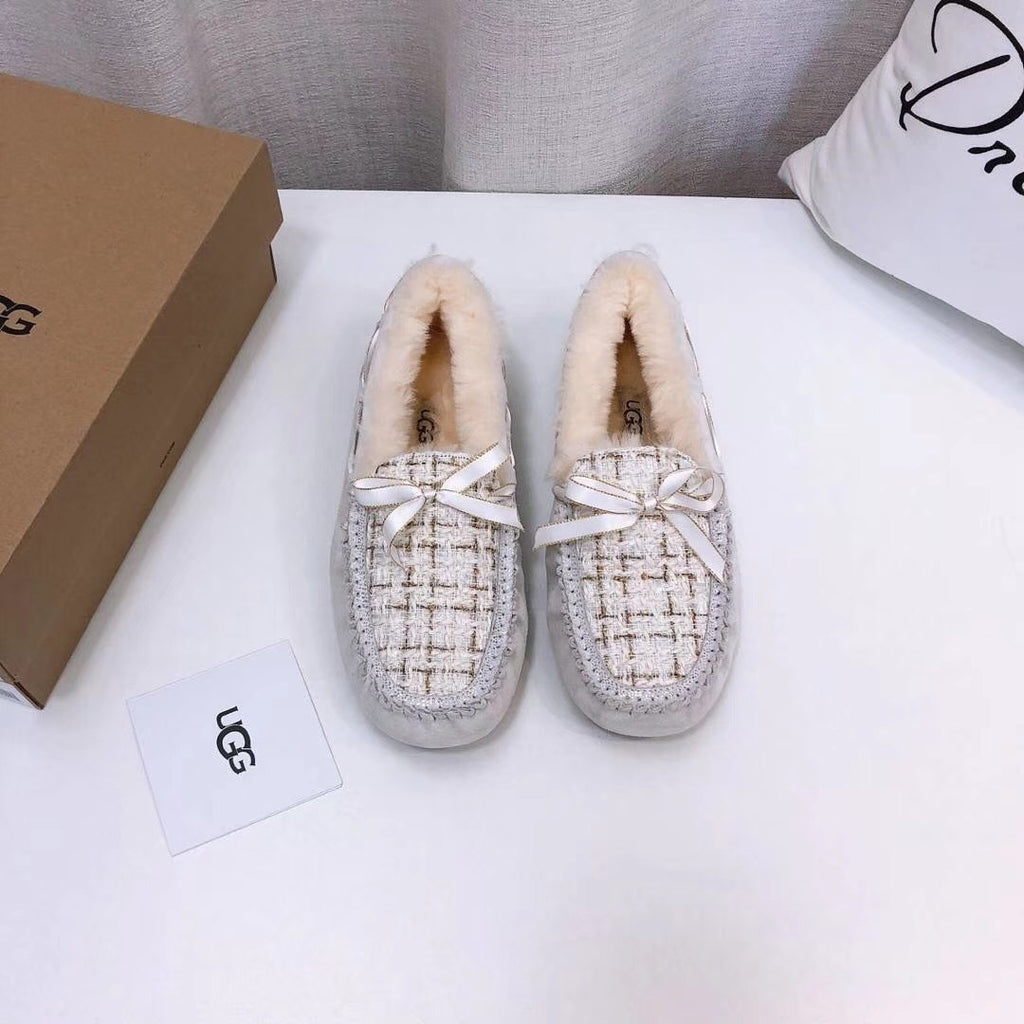 Pearl White Women's Driving Loafers | Elegant Chic Style