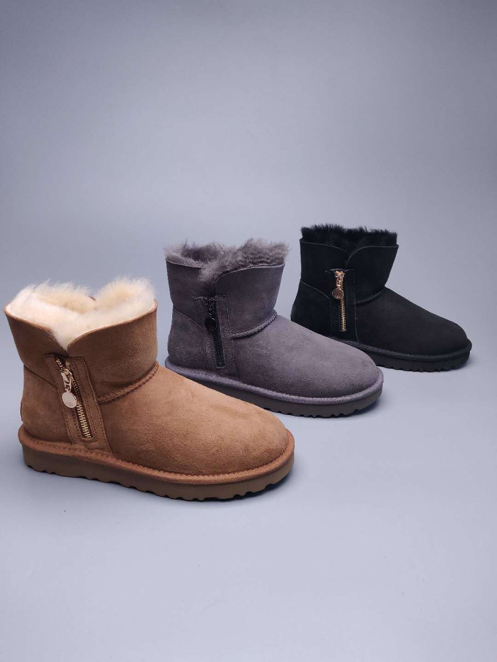 Black Side Zip Ankle Boots | In Stock