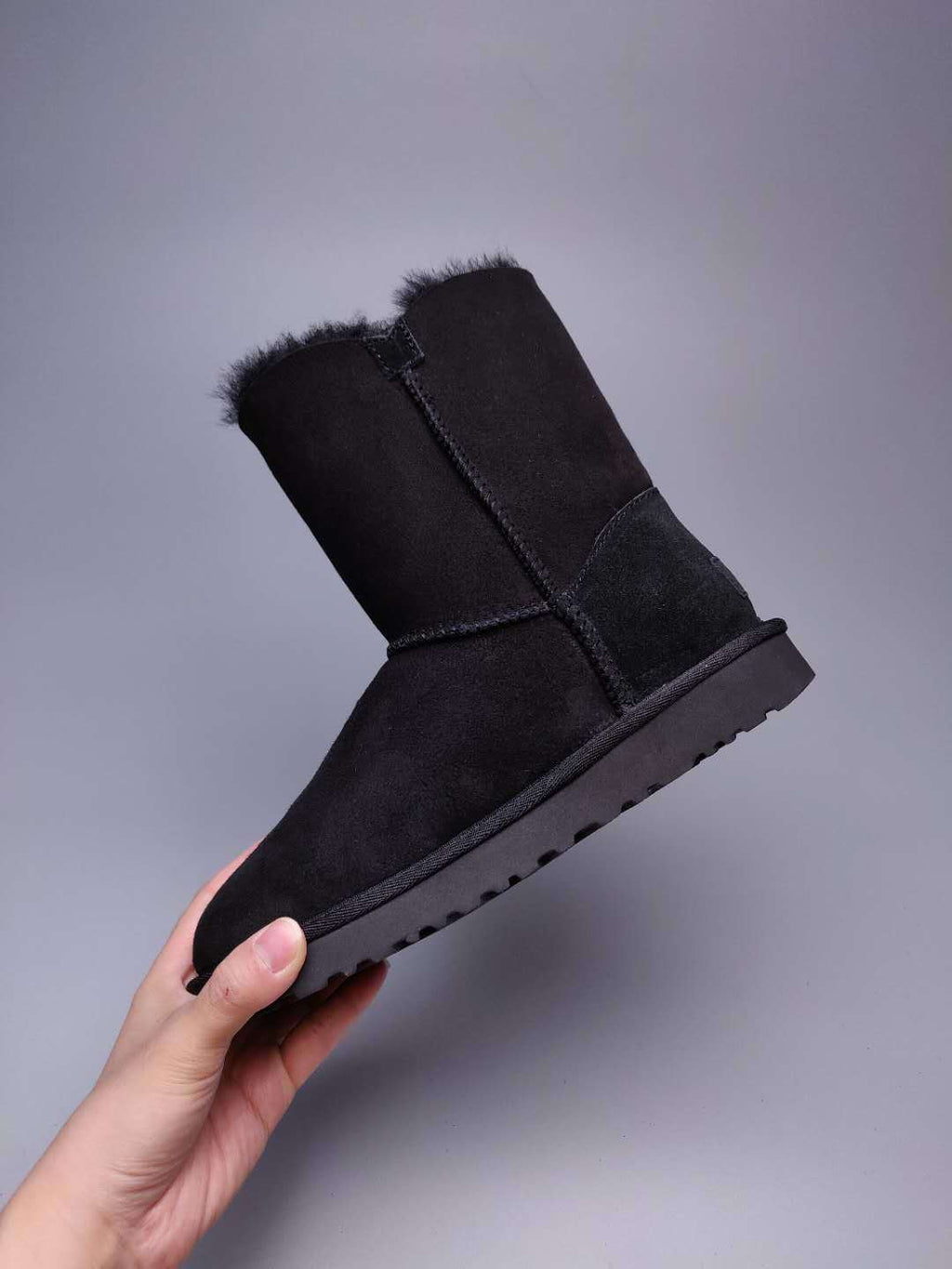 Black Side Zip Mid-Calf Boots | In Stock