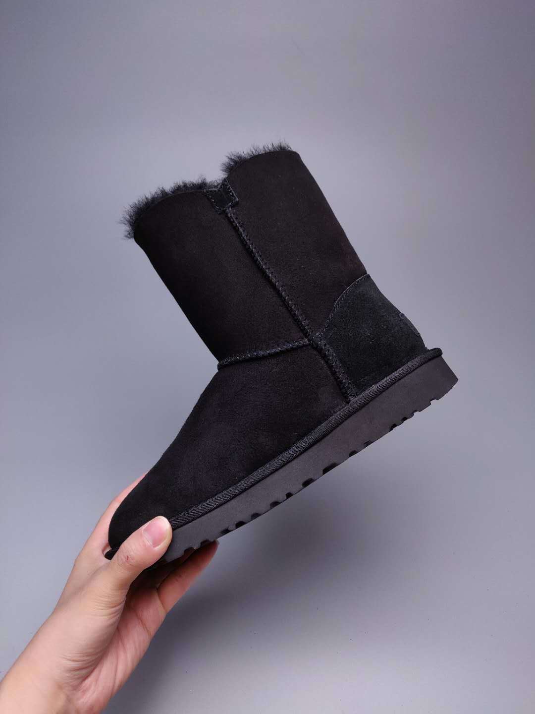 Black Side Zip Mid-Calf Boots | In Stock