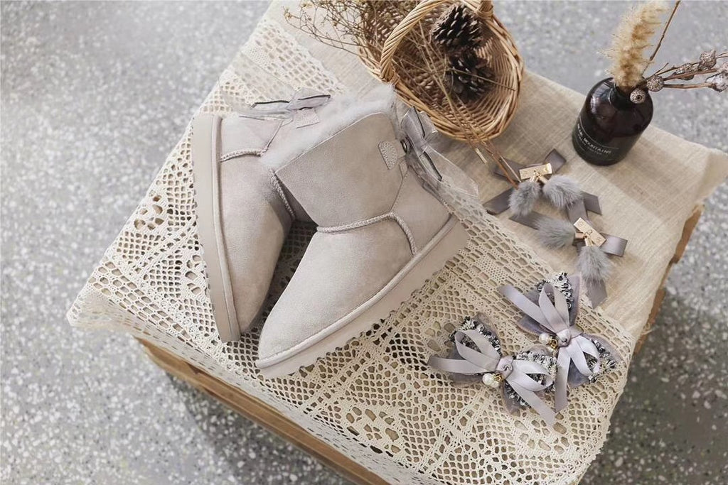 Diamond Grey Snow Boots | Three-Way Styling – Model 6503